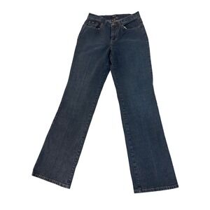 IZOD Jeans Pants Womens 6 Blue Stretch Denim Straight Leg Dark‎ Wash RN51735